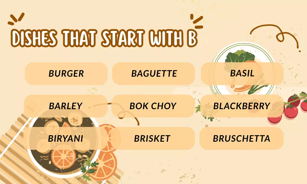 Dishes That Start With B Dishes That Start With B