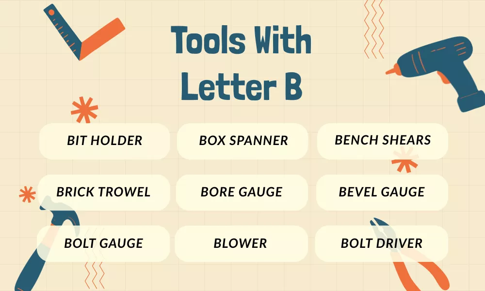 Tools With Letter B Tools With Letter B
