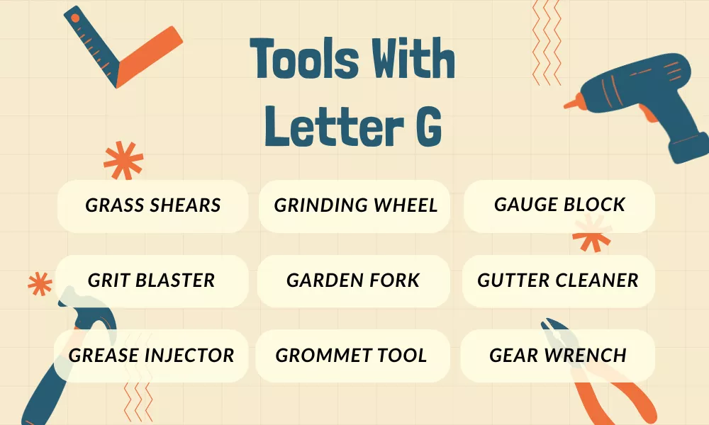 Tools With Letter G Tools With Letter G
