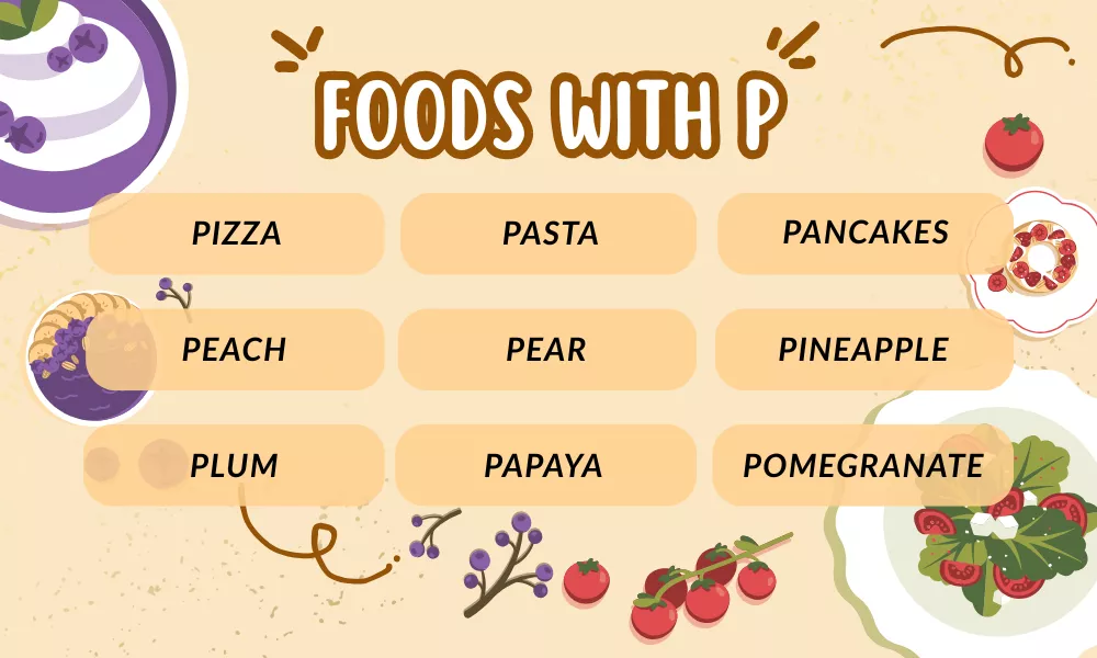 Foods That Start With A Foods That Start With P