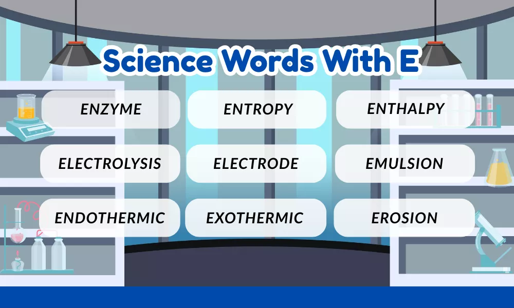 Science Words With E