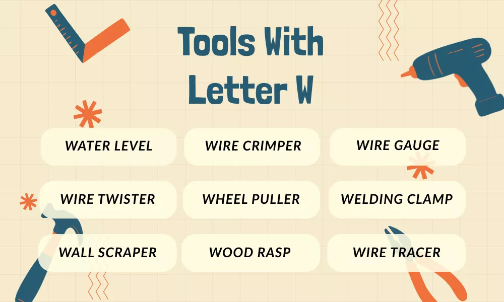 Tools With Letter W